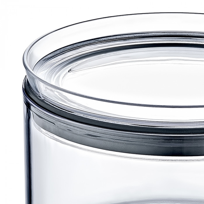 BOTE HERMÉTICO PEQUEÑO REDONDO (10,5x7,5cm) 0,45L 7HOUSE RT.1