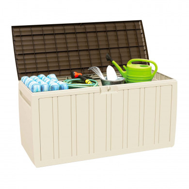 BAÚL RESINA BEIGE 57 x 117 x 45,5 cm GARDEN HOUSE GARAGE 91 BAÚL RESINA BEIGE 57 x 117 x 45,5 cm GARDEN HOUSE GARAGE 91