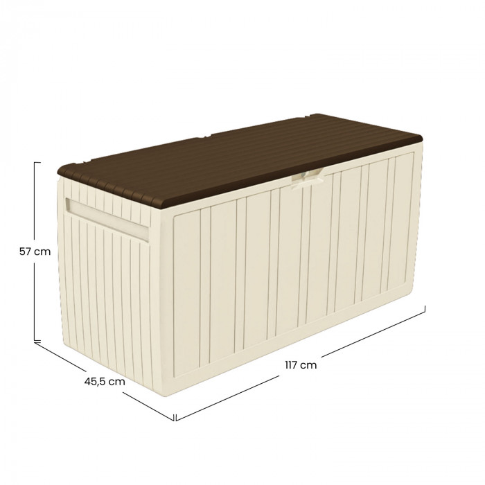 BAÚL RESINA BEIGE 57 x 117 x 45,5 cm GARDEN HOUSE GARAGE 91