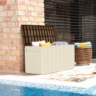 BAÚL RESINA BEIGE 57 x 117 x 45,5 cm GARDEN HOUSE GARAGE 91