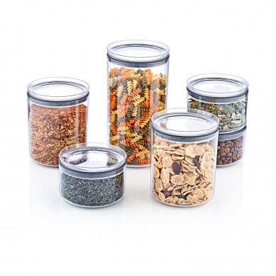 BOTE HERMÉTICO PEQUEÑO REDONDO (10,5x7,5cm) 0,45L 7HOUSE RT.1