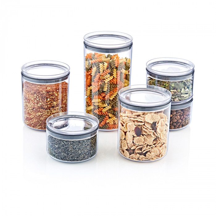 BOTE HERMÉTICO PEQUEÑO REDONDO (10,5x7,5cm) 0,45L 7HOUSE RT.1