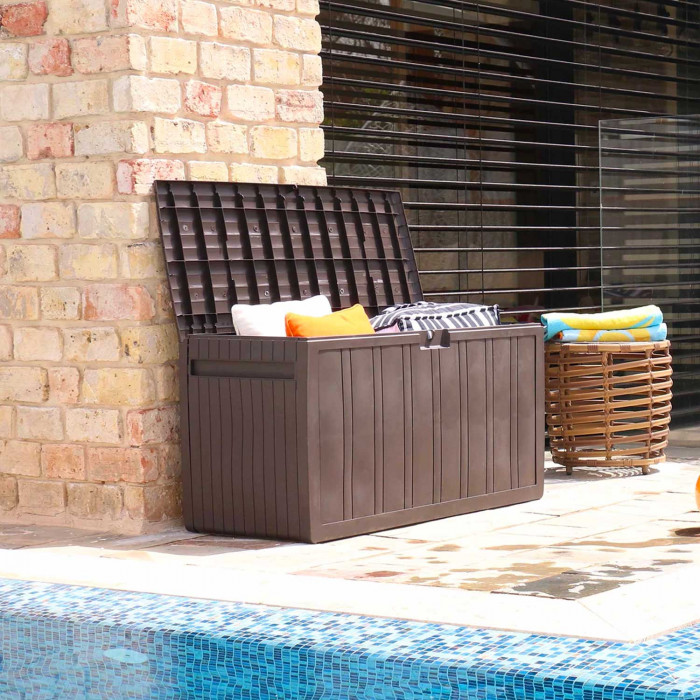 BAÚL RESINA MARRÓN 117x45,5x57cm 7HOUSE CJ.1