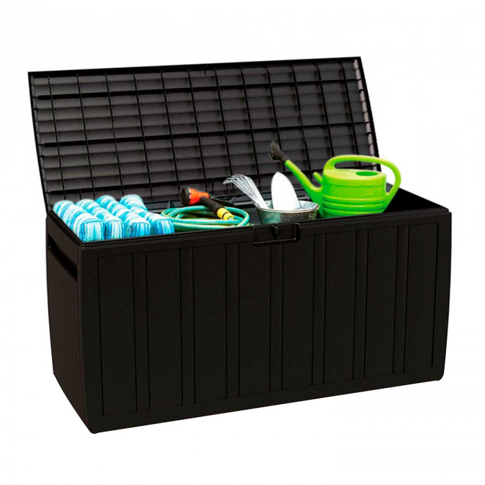 BAÚL RESINA NEGRO 117x45,5x57cm 7HOUSE CJ.1