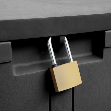 BAÚL RESINA NEGRO 117x45,5x57cm 7HOUSE CJ.1