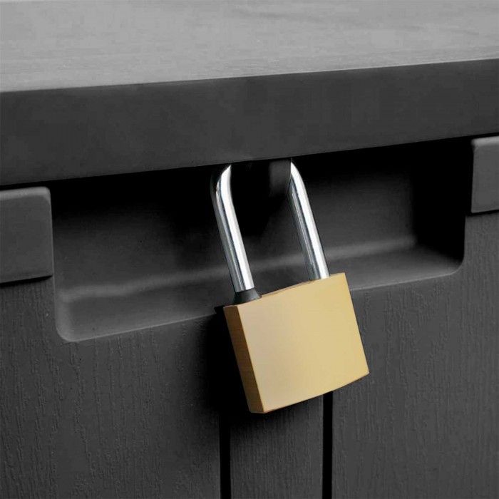 BAÚL RESINA NEGRO 117x45,5x57cm 7HOUSE CJ.1