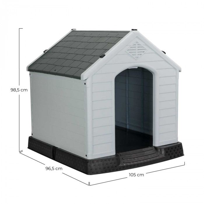CASETA PARA PERROS RESINA 105X96.5X98.5 7HOUSE