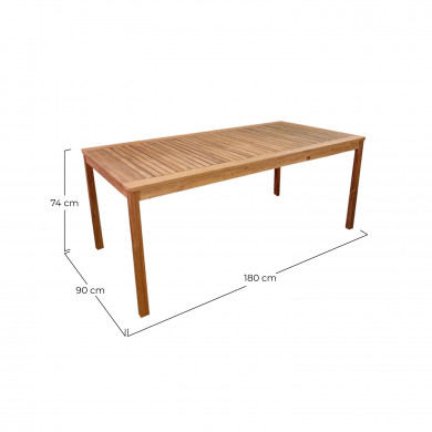 CONJUNTO JARDIN MESA+6 SILLONES ACACIA COJINES BLANCOS 180*90*74/60*68*83CM SEVEN  HOUSE CONJUNTO JARDIN MESA+6 SILLONES ACACIA COJINES BLANCOS 180*90*74/60*68*83CM SEVEN  HOUSE