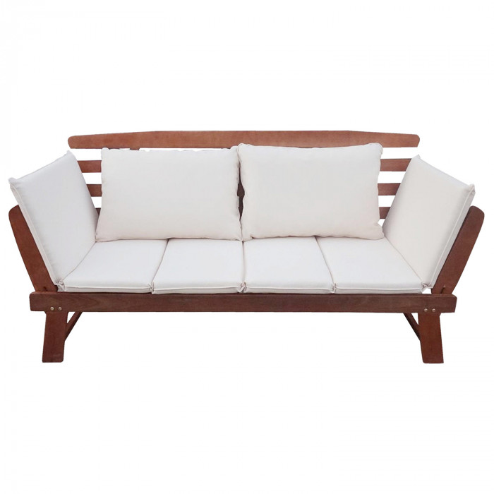 SOFA ACACIA COJINES BLANCOS 169/210*78*80CM SEVEN HOUSE