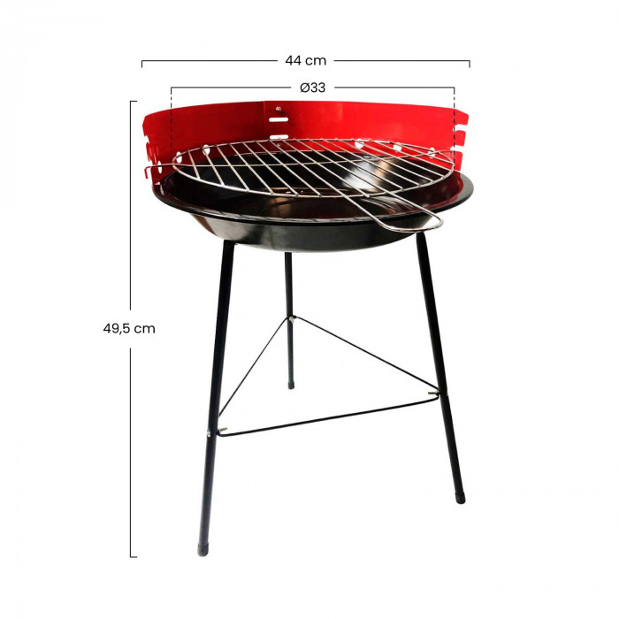 BARBACOA GRILL ACERO 38.5*44*49.5CM 7HOUSE