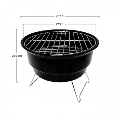 BARBACOA PORTABLE CON BOLSA REFRIGERADORA 26.5*26.5*22.5CM 7HOUSE