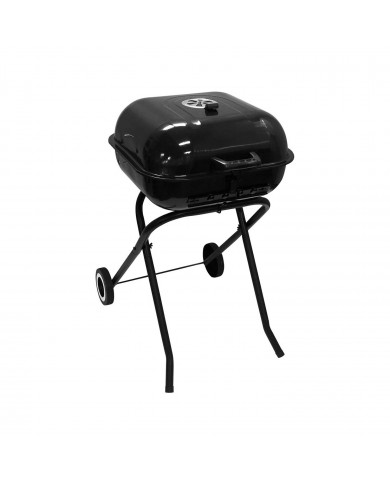 BARBACOA PLEGABLE CON RUEDAS Y TAPA HIERRO 47*52*87CM 7HOUSE