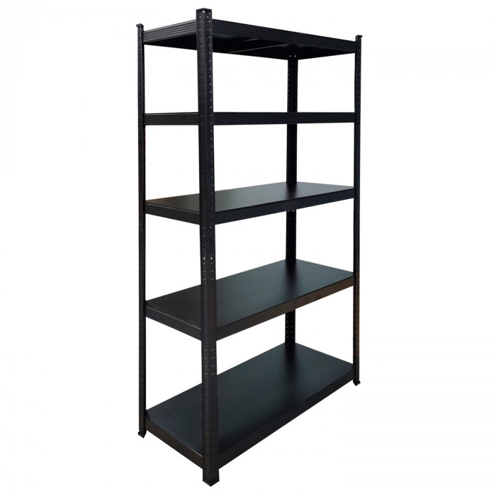 ESTANTERÍA GALVANIZADA NEGRA 180*90*40CM 5 BALDAS 175KG 7HOUSE CJ.1