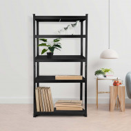 ESTANTERÍA GALVANIZADA NEGRA 180*90*40CM 5 BALDAS 175KG 7HOUSE CJ.1