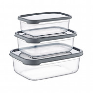 TÁPER RECTANGULAR GRIS SET DE 3 (350-650-1200ML) 7HOUSE RT.1