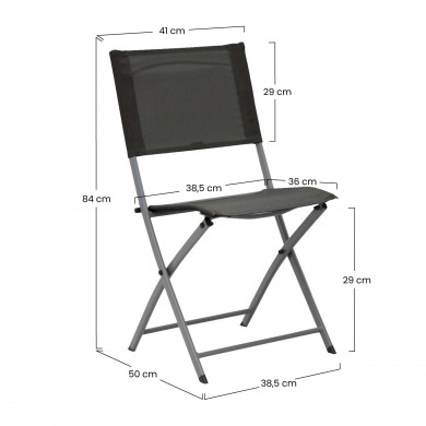 SILLA PLEGABLE GRIS OSCURO 42*36/49*84CM 7HOUSE SILLA PLEGABLE GRIS OSCURO 42*36/49*84CM 7HOUSE
