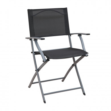 SILLA PLEGABLE CON BRAZOS GRIS OSCURO 54*36/49*84CM 7HOUSE SILLA PLEGABLE CON BRAZOS GRIS OSCURO 54*36/49*84CM 7HOUSE
