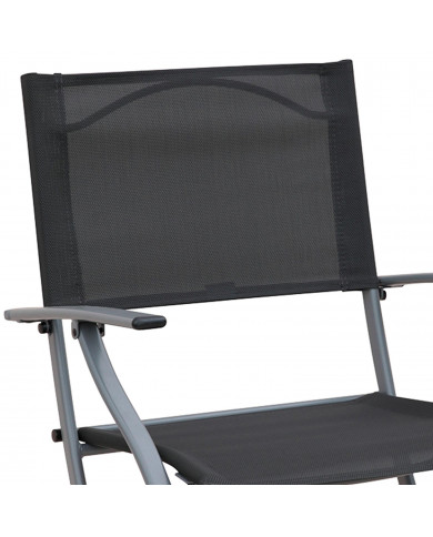 SILLA PLEGABLE CON BRAZOS GRIS OSCURO 54*36/49*84CM 7HOUSE