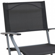 SILLA PLEGABLE CON BRAZOS GRIS OSCURO 54*36/49*84CM 7HOUSE