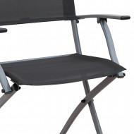 SILLA PLEGABLE CON BRAZOS GRIS OSCURO 54*36/49*84CM 7HOUSE