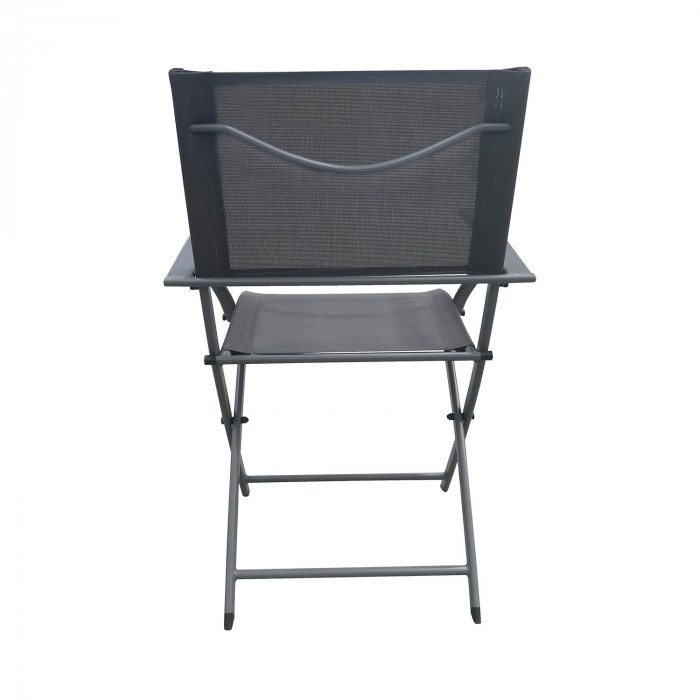 SILLA PLEGABLE CON BRAZOS GRIS OSCURO 54*36/49*84CM 7HOUSE