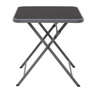 MESA PLEGABLE CUADRADA GRIS OSCURO 60X60CM 7HOUSE