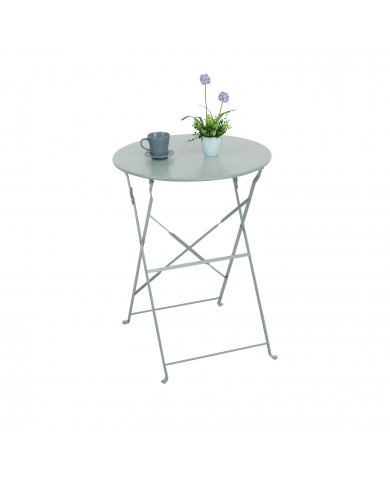 SET MESA Y SILLAS PLEGABLES METAL GRIS DN60X71CM - 41X46X79CM 7HOUSE