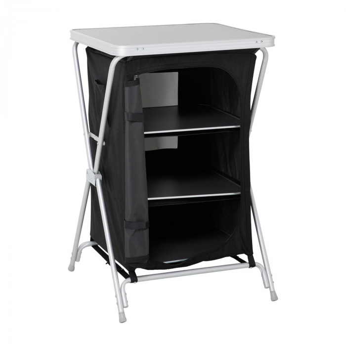 ARMARIO/MESA CAMPING ALUMINIO NEGRO 60.5*61*91CM 7HOUSE