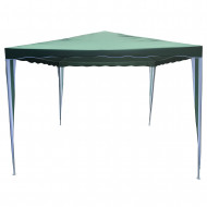 GAZEBO METAL/TELA VOLANTES VERDE/BLANCO 3*3*2.45M 7HOUSE
