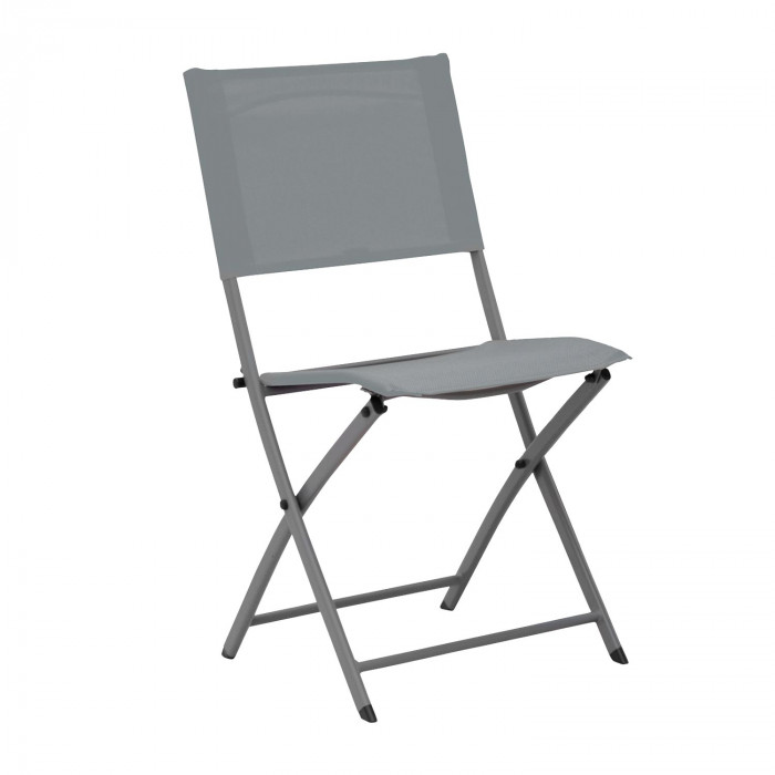 SILLA PLEGABLE GRIS CLARO 42*36/49*84CM 7HOUSE
