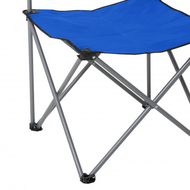 SILLA PLEGABLE CAMPING POLIESTER AZUL/ACERO 49*49*72.5CM  7HOUSE