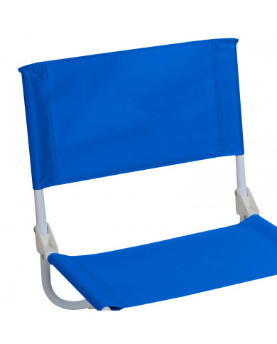 SILLA BAJA DE PLAYA POLIESTER AZUL/ACERO BLANCO 45*49.5*49.5/17.5CM 7HOUSE
