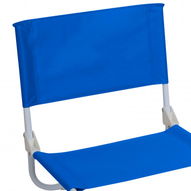 SILLA BAJA DE PLAYA POLIESTER AZUL/ACERO BLANCO 45*49.5*49.5/17.5CM 7HOUSE