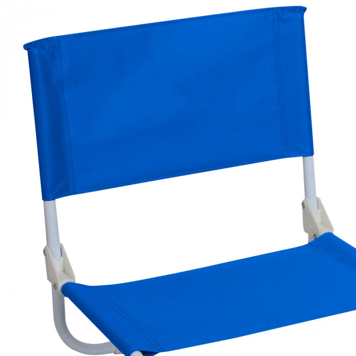 SILLA BAJA DE PLAYA POLIESTER AZUL/ACERO BLANCO 45*49.5*49.5/17.5CM 7HOUSE