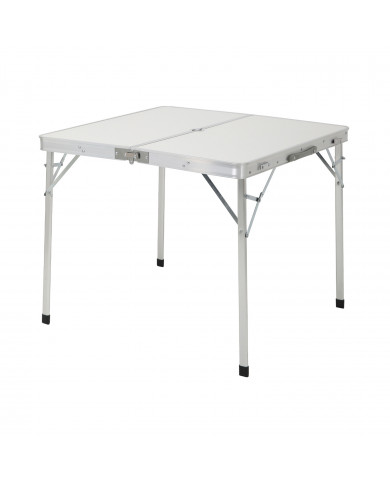 CONJUNTO MESA Y SILLAS PLEGABLES DE CAMPING BLANCA 86*80*70CM GRIS 31.5*35.5*38CM 7HOUSE