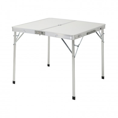 CONJUNTO MESA Y SILLAS PLEGABLES DE CAMPING BLANCA 86*80*70CM GRIS 31.5*35.5*38CM 7HOUSE