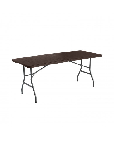 MESA PLEGABLE RECTANGULAR EFECTO MADERA 180x74x74cm 7HOUSE CJ.1