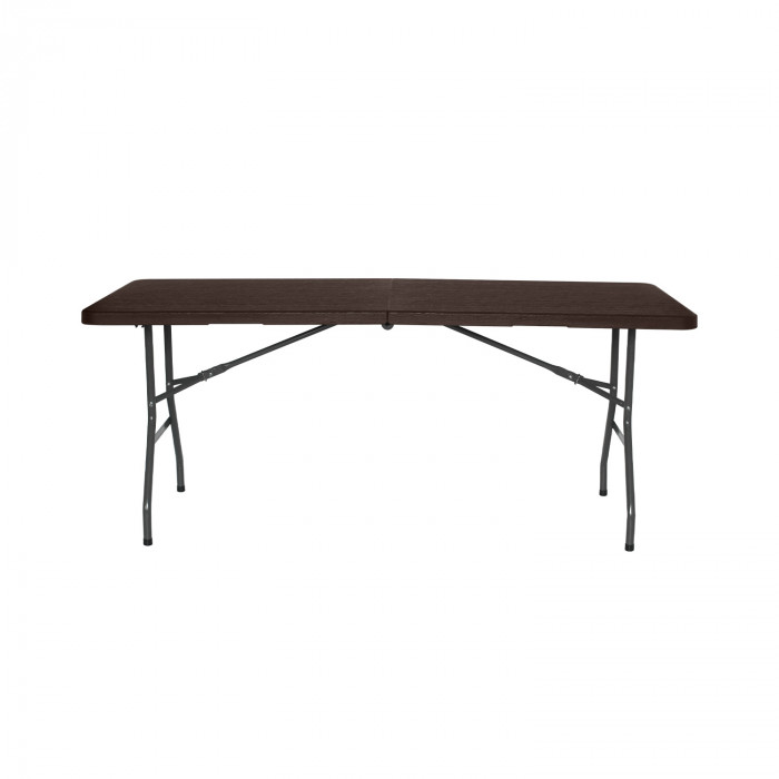 MESA PLEGABLE RECTANGULAR EFECTO MADERA 180x74x74cm 7HOUSE CJ.1