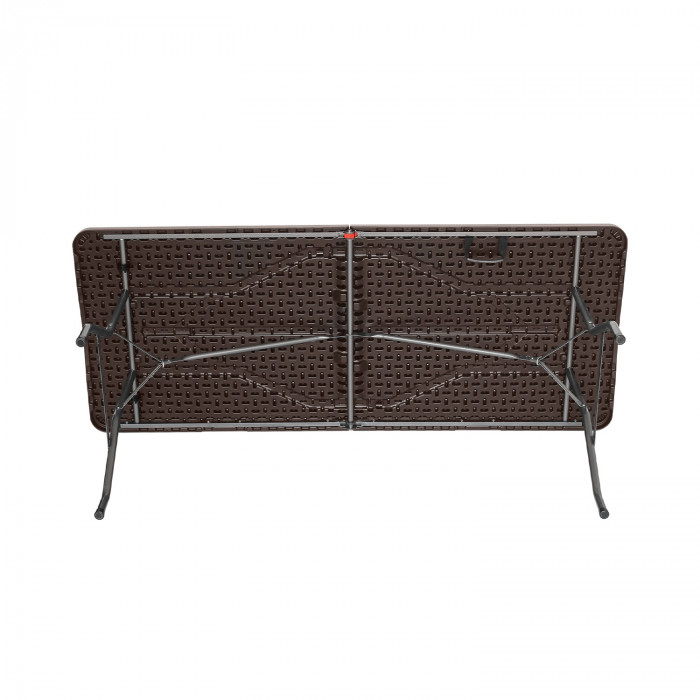 MESA PLEGABLE RECTANGULAR EFECTO MADERA 180x74x74cm 7HOUSE CJ.1