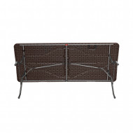 MESA PLEGABLE RECTANGULAR EFECTO MADERA 180x74x74cm 7HOUSE CJ.1
