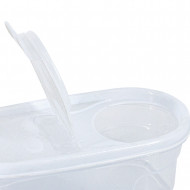 BOTE CON TAPA DISPENSADORA 600ML (20x9,5x6cm) 7HOUSE RT.1