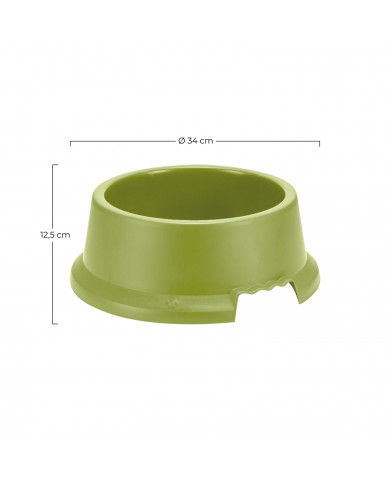 COMEDERO PARA MASCOTAS VERDE REDONDO 34x12,5cm 4L 7HOUSE PET