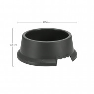 COMEDERO PARA MASCOTAS GRIS REDONDO 34x12,5cm 4L 7HOUSE PET