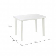 MESA OVAL MODELO FARETTO BLANCA 101x68x72 Peso 6,1Kg