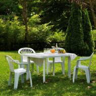 MESA OVAL MODELO FARO ANTRACITA 137x85x72 Peso 9,5Kg