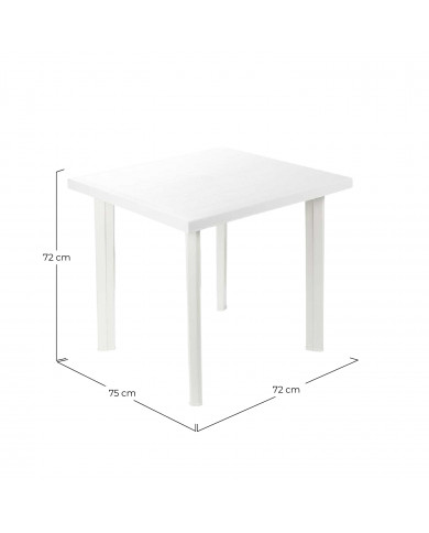 MESA RECTANGULAR MODELO FIOCCO BLANCA 80x75x72 Peso 6,5Kg