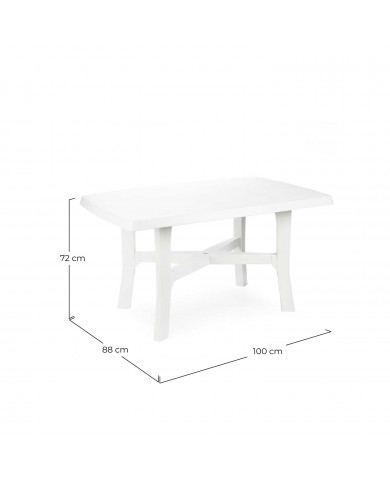 MESA RECTANGULAR MODELO RÓDANO BLANCA 138x88x72 Peso 13,6Kg