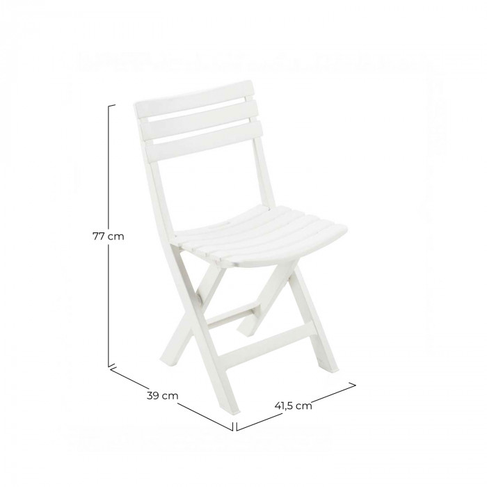SILLA PLEGABLE BIRKI BLANCA 2,78Kg 44x41x78cm