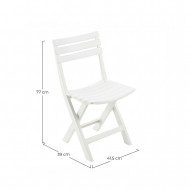 SILLA PLEGABLE BIRKI BLANCA 2,78Kg 44x41x78cm