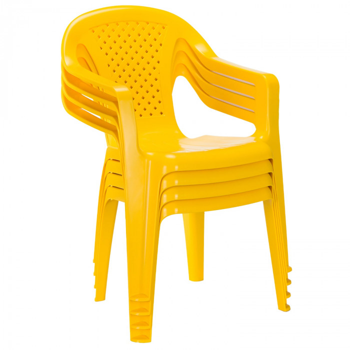 SILLA INFANTIL MODELO CAMELIA AMARILLO MEDIDAS 36,5X40X52CM PESO 0,9KG